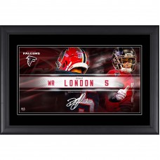 Drake London Atlanta Falcons Facsimile Signature Fanatics Authentic Framed 10 x 18 Player Nameplate Collage