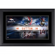 Courtland Sutton Denver Broncos Facsimile Signature Fanatics Authentic Framed 10 x 18 Player Nameplate Collage