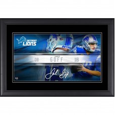 Jared Goff Detroit Lions Facsimile Signature Fanatics Authentic Framed 10 x 18 Player Nameplate Collage