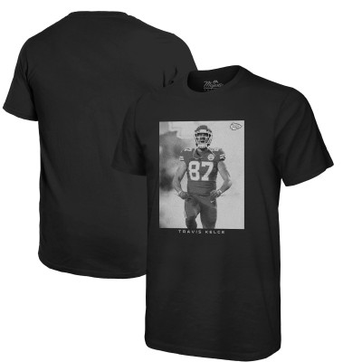 Футболка Travis Kelce Kansas City Chiefs Majestic Threads Player Graphic Oversized - Black