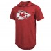 Футболка с капюшоном Travis Kelce Kansas City Chiefs Majestic Threads Player Name & Number Tri-Blend - Red