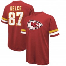 Футболка Travis Kelce Kansas City Chiefs Majestic Threads Name & Number Oversize Fit - Red