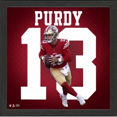 San Francisco 49ers Brock Purdy Highland Mint 13 x 13 Impact Jersey Framed Photo