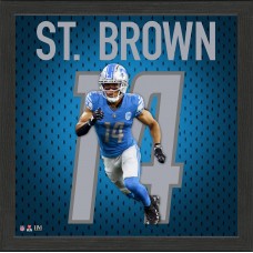 Detroit Lions Amon-Ra St. Brown Highland Mint 13 x 13 Impact Jersey Framed Photo