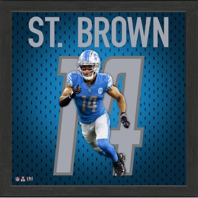 Detroit Lions Amon-Ra St. Brown Highland Mint 13 x 13 Impact Jersey Framed Photo