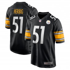 Игровая джерси Nick Herbig Pittsburgh Steelers Nike  Game -  Black