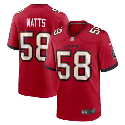 Игровая джерси Markees Watts Tampa Bay Buccaneers Nike  Game -  Red