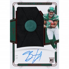 Breece Hall New York Jets Autographed 2022 Panini National Treasures Cap Patch Relic #RHS-BHA #3/3 BGS Authenticated Rookie Card Breece Hall New York Jets Autographed 2022 Panini National Treasures Cap Patch Relic #RHS-BHA #3/3 BGS Authenticated Rookie Card