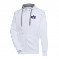 Толстовка на молнии Antigua Super Bowl LVIII Victory - White