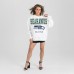 Женская Seattle Seahawks Gameday Couture White Sunday Drives Oversized Crewneck Pullover Sweatshirt