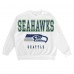 Женская Seattle Seahawks Gameday Couture White Sunday Drives Oversized Crewneck Pullover Sweatshirt
