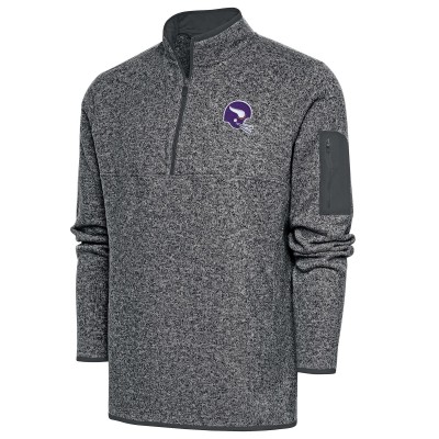 Кофта на короткой молнии Minnesota Vikings Antigua Fortune - Heather Charcoal