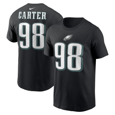 Футболка Jalen Carter Philadelphia Eagles Nike Player Name & Number - Black