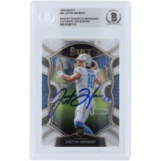 Justin Herbert Los Angeles Chargers Autographed 2020 Panini Select #44 Beckett Fanatics Witnessed Authenticated Rookie Card Justin Herbert Los Angeles Chargers Autographed 2020 Panini Select #44 Beckett Fanatics Witnessed Authenticated Rookie Card
