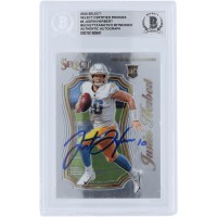 Justin Herbert Los Angeles Chargers Autographed 2020 Panini Select #SCR-4 Beckett Fanatics Witnessed Authenticated Rookie Card