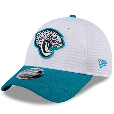 Бейсболка Jacksonville Jaguars New Era 2024 NFL Training Camp 9FORTY - White/Teal