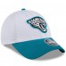 Бейсболка Jacksonville Jaguars New Era 2024 NFL Training Camp 9FORTY - White/Teal