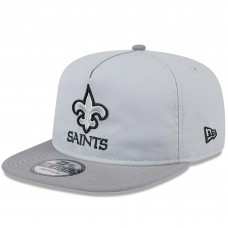 Бейсболка New Orleans Saints New Era Gray 2024 NFL Training Camp Golfer Snapback