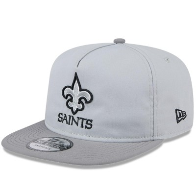 Бейсболка New Orleans Saints New Era Gray 2024 NFL Training Camp Golfer Snapback