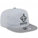 Бейсболка New Orleans Saints New Era Gray 2024 NFL Training Camp Golfer Snapback