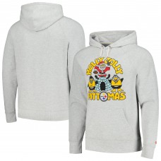 Unisex Pittsburgh Steelers Homage Gray Holiday Raglan Tri-Blend Pullover Hoodie