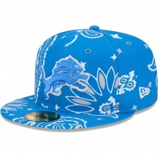 Бейсболка Detroit Lions New Era Blue Paisley 59FIFTY