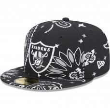 Бейсболка Las Vegas Raiders New Era Black Paisley 59FIFTY