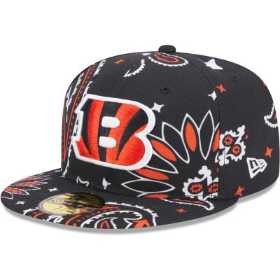 Бейсболка Cincinnati Bengals New Era Paisley 59FIFTY Fitted - Black