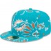 Бейсболка Miami Dolphins New Era Aqua Paisley 59FIFTY Fitted Бейсболка Miami Dolphins New Era Aqua Paisley 59FIFTY Fitted