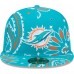 Бейсболка Miami Dolphins New Era Aqua Paisley 59FIFTY Fitted