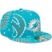 Бейсболка Miami Dolphins New Era Aqua Paisley 59FIFTY Fitted