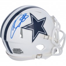 CeeDee Lamb Dallas Cowboys Autographed Fanatics Authentic Riddell White 2022 Alternate Speed Mini Helmet
