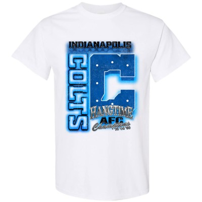 Unisex Indianapolis Colts Hangtime White Airbrush T-Shirt