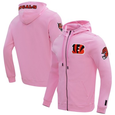 Толстовка на молнии Cincinnati Bengals Pro Standard Classic Chenille Double Knit - Pink