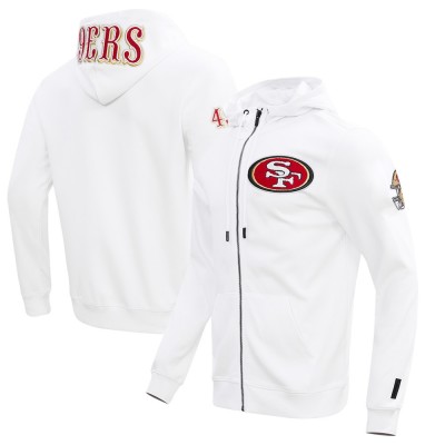 Толстовка на молнии San Francisco 49ers Pro Standard Classic Chenille Double Knit - White