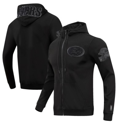 Толстовка на молнии San Francisco 49ers Pro Standard Triple Black Double Knit - Black