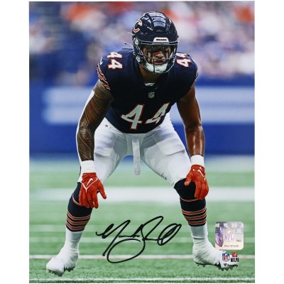 Noah Sewell Chicago Bears Autographed Fanatics Authentic 8 x 10 Vertical Defensive Stance Photograph