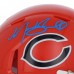 Noah Sewell Chicago Bears Autographed Fanatics Authentic Riddell Orange 2022 Alternate Speed Mini Helmet