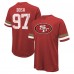 Футболка Nick Bosa San Francisco 49ers Majestic Threads Name & Number Oversize Fit - Scarlet