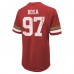 Футболка Nick Bosa San Francisco 49ers Majestic Threads Name & Number Oversize Fit - Scarlet