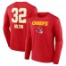 Kansas City Chiefs Nick Bolton Red Wordmark Player Name & Number Long Sleeve T-Shirt