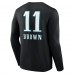 Футболка с длинным рукавом A.J. Brown Philadelphia Eagles Wordmark Player Name & Number - Black