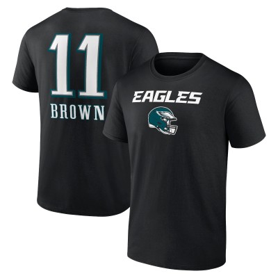 Футболка A.J. Brown Philadelphia Eagles Wordmark Player Name & Number - Black