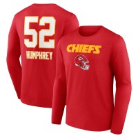 Kansas City Chiefs Creed Humphrey Red Wordmark Player Name & Number Long Sleeve T-Shirt