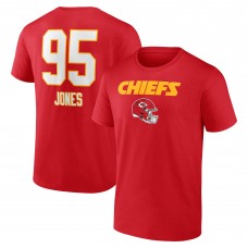 Футболка Chris Jones Kansas City Chiefs Wordmark Player Name & Number - Red