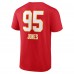 Футболка Chris Jones Kansas City Chiefs Wordmark Player Name & Number - Red