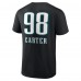 Футболка Jalen Carter Philadelphia Eagles Wordmark Player Name & Number - Black