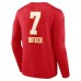 Kansas City Chiefs Harrison Butker Red Wordmark Player Name & Number Long Sleeve T-Shirt