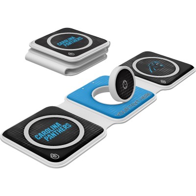 Carolina Panthers Keyscaper Personalized 3-in-1 Foldable Charger