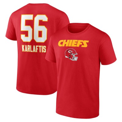 Футболка George Karlaftis Kansas City Chiefs Wordmark Player Name & Number - Red